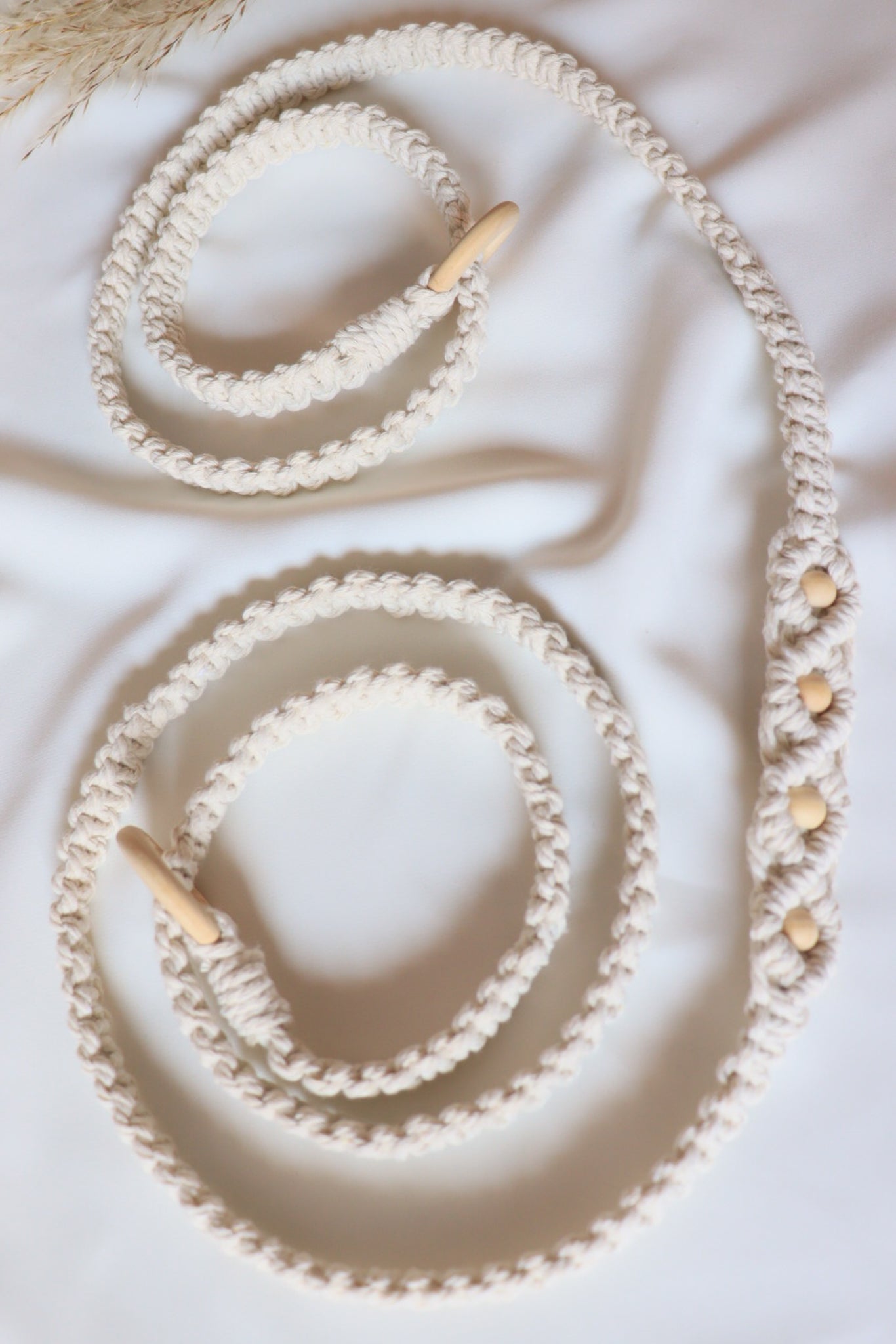 Yoga mat strap with beads